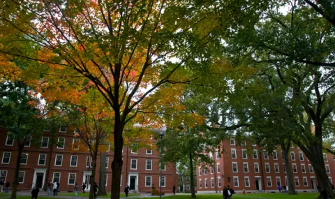 Harvard Yard in Fall 
