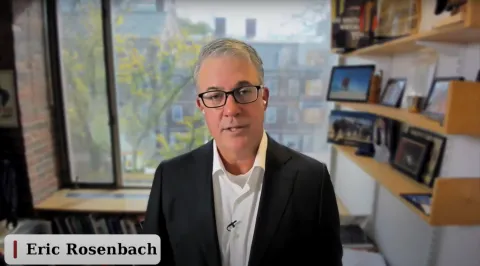 Eric Rosenbach on screen during the webinar.
